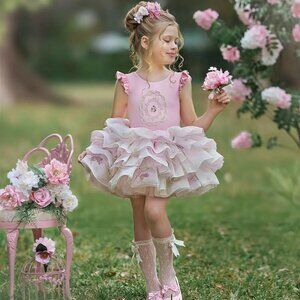 Dollcake Bouquet Tutu Pink Dress Size 5